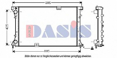 AKS DASIS 180015n -  Радиатор, охлаждение двигателя